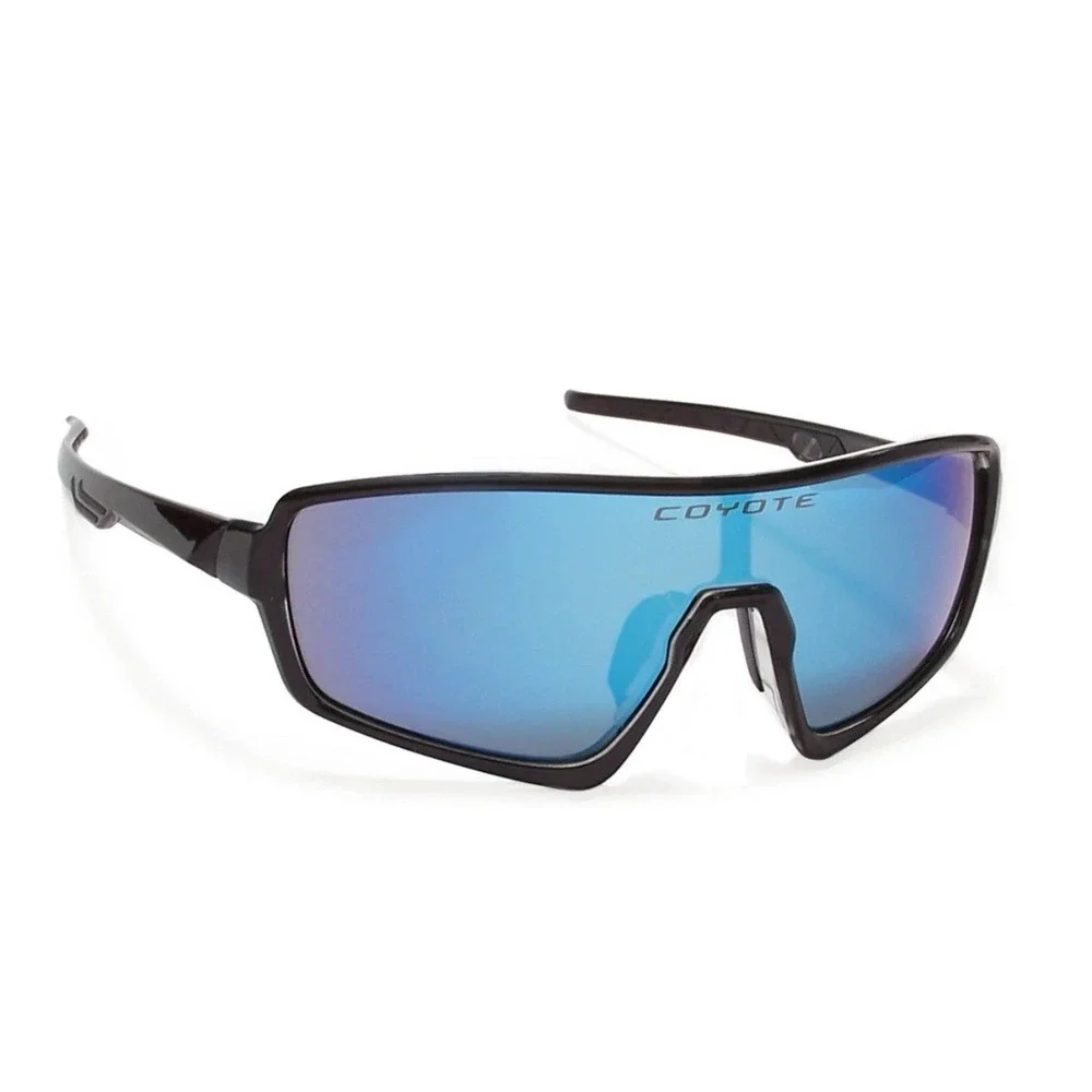 Coyote Kaos Unisex‎ Sports Shield Designer Sunglasses Black/Ice Blue $79.99 WOW!